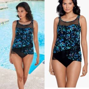 Look 10lb light! Miraclesuit Illusionists Mirage Tankini in Sophisticat